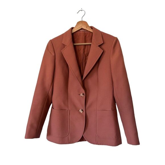 St. Michael Burnt Orange Women's Blazer Euro 38 US Size 6 Professional Business - Picture 2 of 15